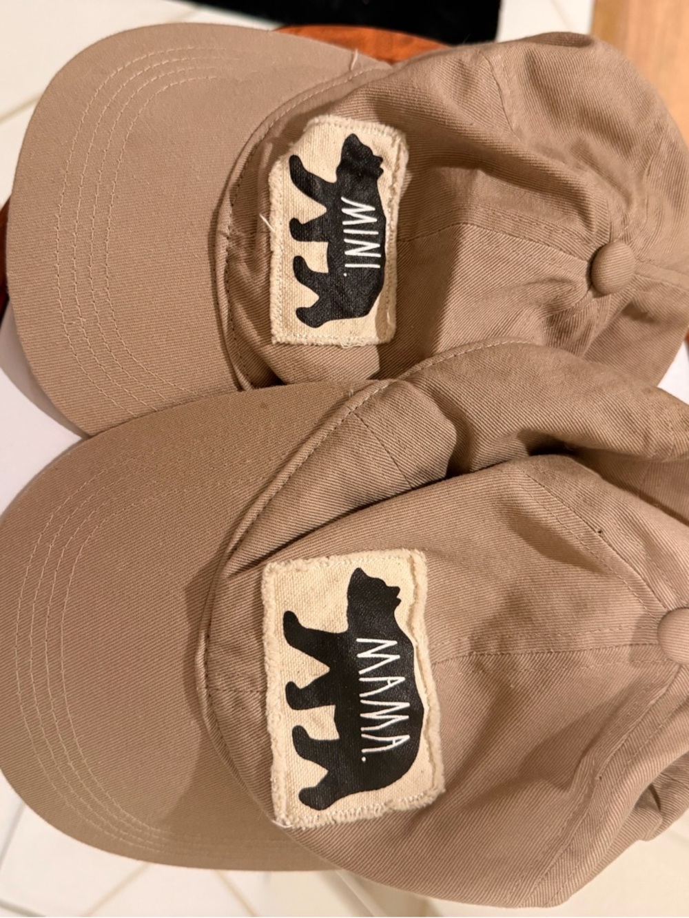 Rae Dunn Tan Mama Bear Patch Baseball Cap
